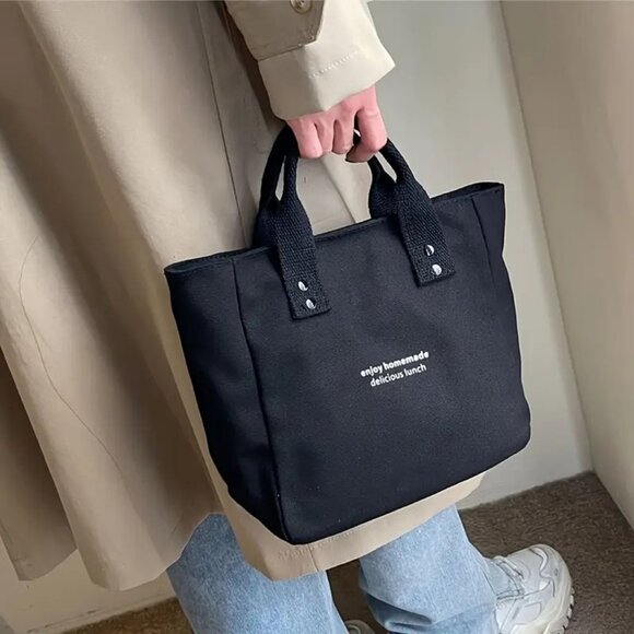 NWT - Small Canvas Tote Bag with Handles (SKU #0475) - Picture 3 of 4